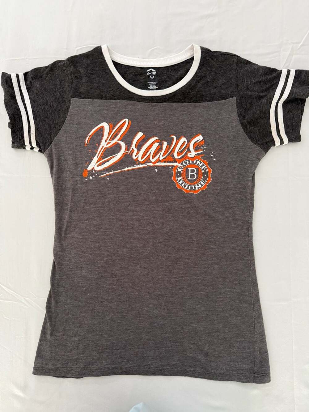*Since 1981 Boone Braves Heather Gray Colorblock Ringer T-Shirt